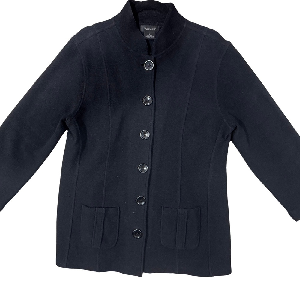 Willi Smith 100% Wool Black Jacket